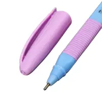 Ручка шариковая ErichKrause U-109 Stick&Grip Pastel Bloom, игольчатый узел 1.0 мм, чернила синие, резиновый держатель,МИКС