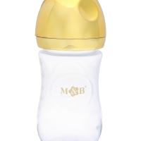 Бутылочка для кормления с наклейками &laquo;BOSS&raquo; от 0 мес., 250 мл., цвет золотой, M&B
