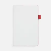 Ежедневник White Shall, недатированный, бело-красный