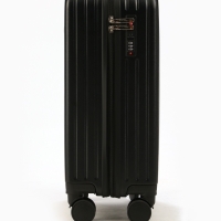 Чемодан 20", PС, 34*22*56, отд на молнии, код замок, 4 колеса, черный