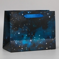 Пакет подарочный ламинированный горизонтальный, упаковка, &laquo;Звёзды&raquo;, MS 23 х 18 х 10 см