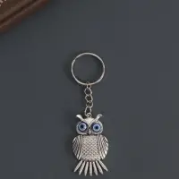 Брелок металл "Филин" серебро 4,5х2,5 см