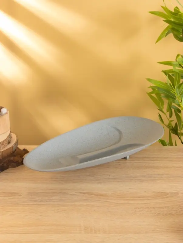 Блюдо "Лицо камень" 47х23х7 см, алюминий