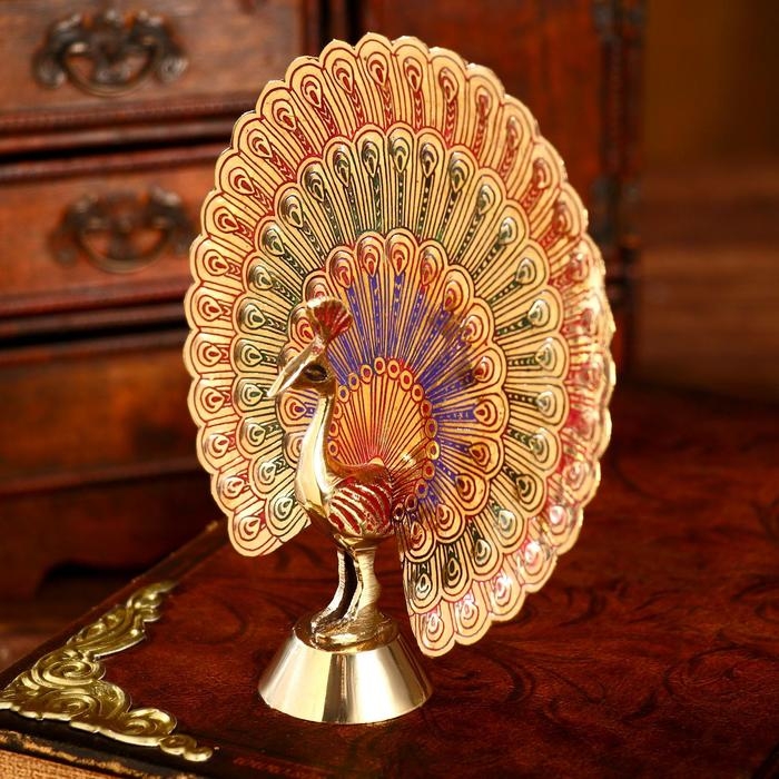 Сувенир "Павлин" латунь 15.5х14х5 см