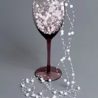 Гирлянда для декора из бусин, жемчужный