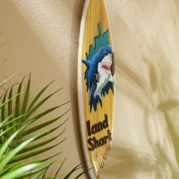Панно "Доска для сёрфа "Land Shark" дерево 40х11 см