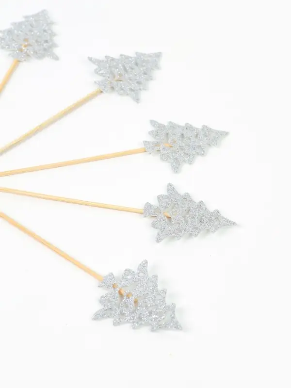Шпажки "Серебряные елочки", набор 6 шт.