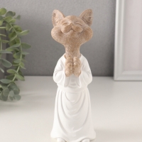 Сувенир полистоун "Кот-мастер карате" 6,5х6,5х18,5 см