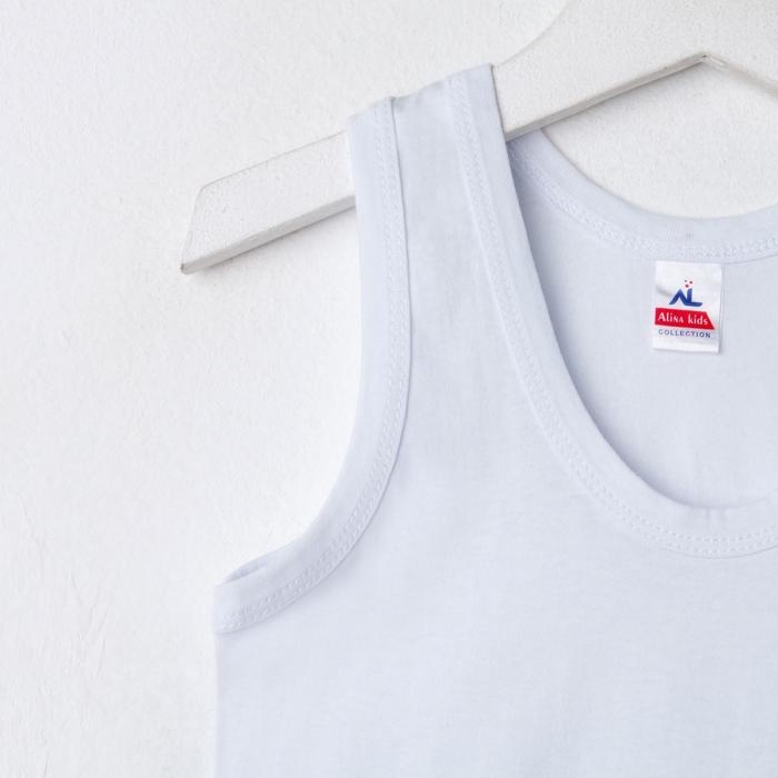 Майка детская, белый, рост 104