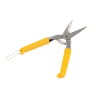 Ножницы по металлу ТУНДРА, авторазжим, пластиковые рукоятки, прямой рез, 200 мм