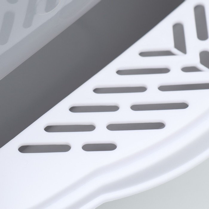 Туалет-домик 35 х 50 х 35 см, бело-серый Туалет-домик 35 х 50 х 35 см, бело-серый