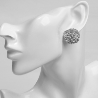 Серьги металл &laquo;Карибы&raquo; круг, цвет серебро