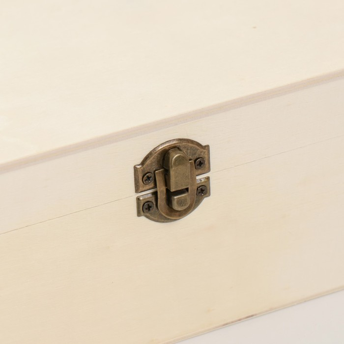 Шкатулка для росписи дерево "С уголками" 8,5х22х14,5 см