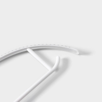 Плечики - вешалки для одежды Доляна, 40&times;19,5 см, 5 шт, широкие плечики, антискользящая накладка, цвет белый