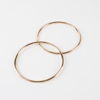 Ручки для сумки &laquo;Круг&raquo;, металлические, d = 10 см, 2 шт, цвет золотой