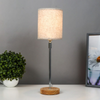 Лампа настольная 16012/1 E14 40Вт дерево-хром 12,5х12,5х42 см Лампа настольная 16012/1 E14 40Вт дерево-хром 12,5х12,5х42 см