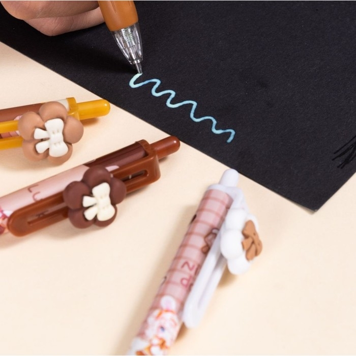 Клей ПВА 0.9 мл, в виде автоматической ручки, 1 мм, для точечного нанесения клея, Клей ПВА 0.9 мл, в виде автоматической ручки, 1 мм, для точечного нанесения клея, "Аниме" МИКС