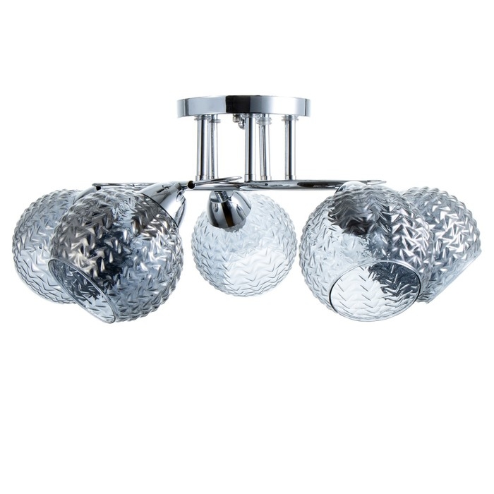 Люстра "Эрион" 5хЕ27 40Вт хром 56х56х22 см BayerLux