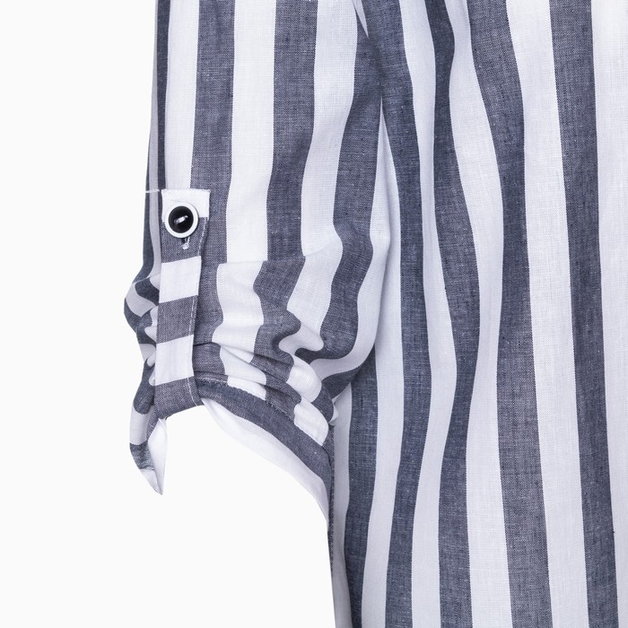 Рубашка женская, цвет серый/белый, размер 46