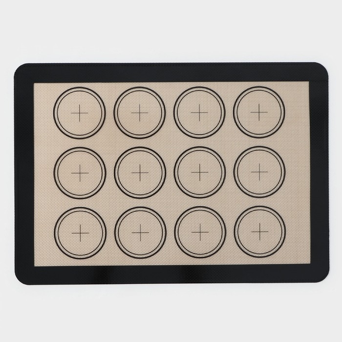 Армированный коврик для выпечки &laquo;Макарон.Плюс&raquo;, силикон, 42&times;29,5 см, цвет МИКС