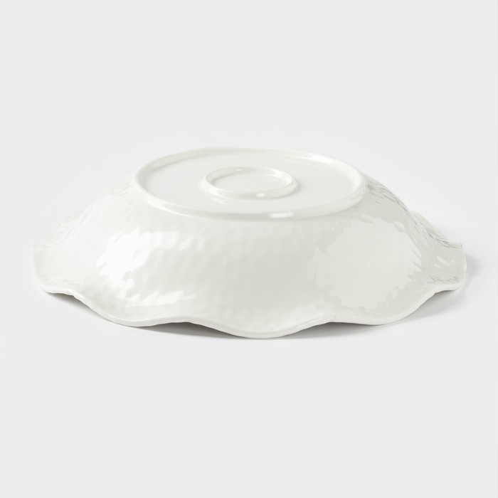 Тарелка керамическая обеденная &laquo;Воздушность&raquo;, 1,1 л, d=28 см, цвет белый