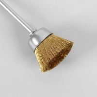 Щётка - браш для чистки фрез, медная, цвет серебристый/золотистый