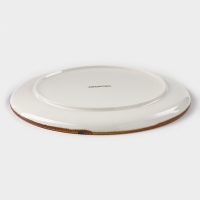 Тарелка фарфоровая обеденная Magistro &laquo;Церера&raquo;, d=20,3 см, цвет белый