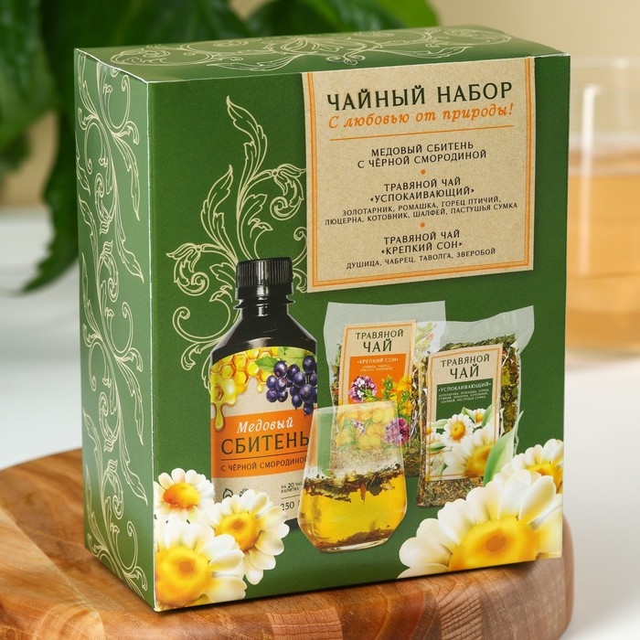 Набор &laquo;Здоровья и процветания&raquo;: сбитень 250 мл., чай травяной 100 г (2 шт. х 50 г).