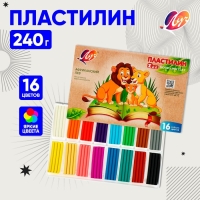 Пластилин 16 цветов 240 г ZOO Пластилин 16 цветов 240 г ZOO