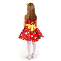 Карнавальный костюм &laquo;Стиляги 1&raquo;, платье красное в горох, повязка, р. 36, рост 140 см