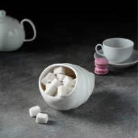 Сахарница фарфоровая Magistro &laquo;Ракушка&raquo;, 330 мл, цвет белый