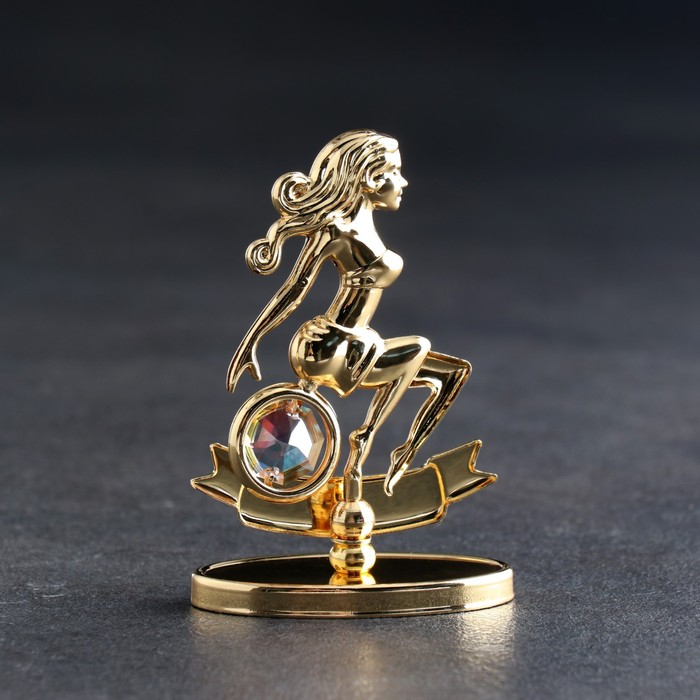 Сувенир знак зодиака &laquo;Дева&raquo;, 7х2,3х9 см, с кристаллом