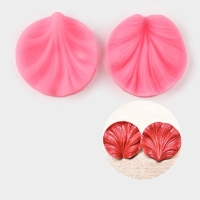 Молд &laquo;Лист герани&raquo;, силикон, 2 предмета, 7,5&times;7 см, цвет МИКС