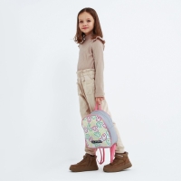 Рюкзак детский для девочки искусственная кожа, смайлы, голография, &laquo;НА РЕЙВЕ&raquo; 27х23 х 10 см