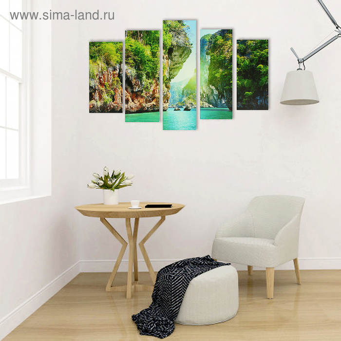 Картина модульная на подрамнике "Грод" 2-25*52 см, 2-25*66,5 см, 1-25*80 см   80*140 см