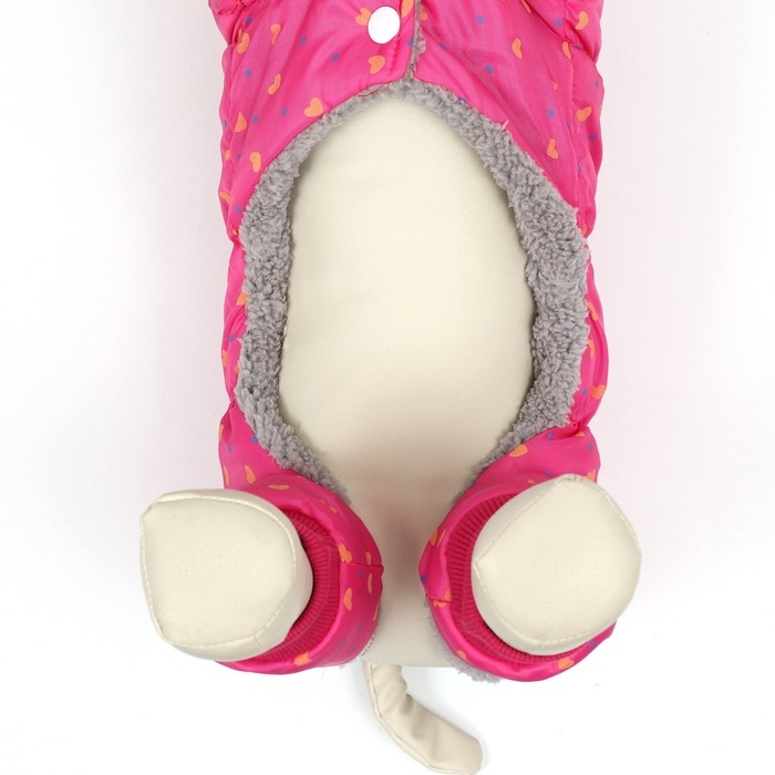 Комбинезон Комбинезон "нежный путь" на меховом подкладе, размер 2XL (ДС 45, ОШ 45, ОГ 55 см), розовый