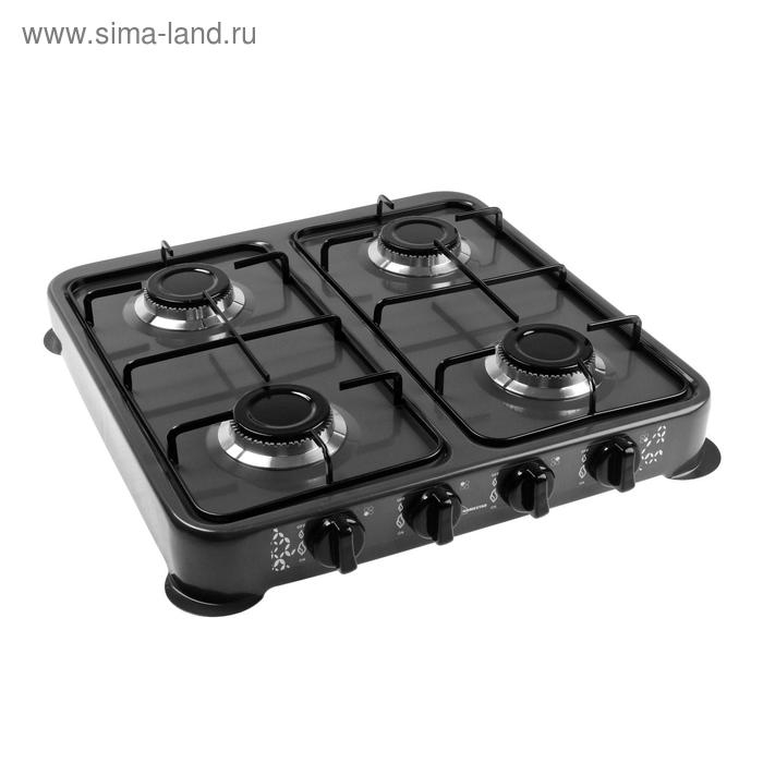 Плитка газовая HOMESTAR HS-1204, 4 конфорки, черная