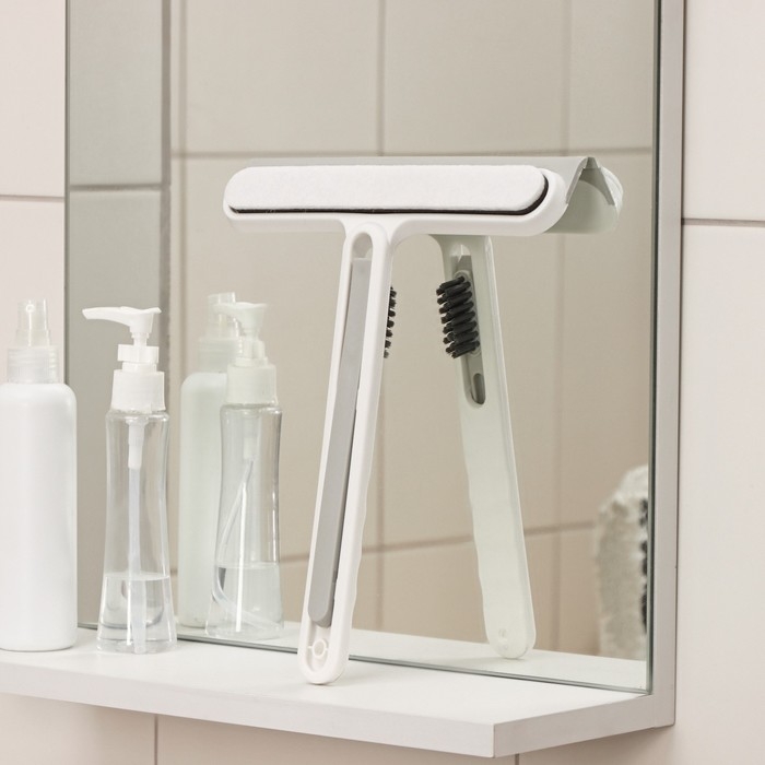 Щётка для окон Raccoon &laquo;Компакт&raquo;, дополнительная щётка в ручке 17,5&times;15 см, сгон TPR 22 см, абразивная моющая часть 26,5&times;22&times;4,5 см