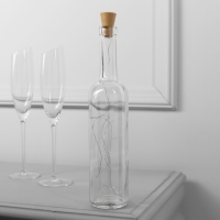 Гирлянда &laquo;Нить&raquo; 1 м роса с пробкой, IP44, серебристая нить, 10 LED, свечение мульти, солнечная батарея