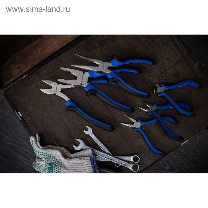 Плоскогубцы ТУНДРА mini, никелированные, двухкомпонентные рукоятки, 120 мм Плоскогубцы ТУНДРА mini, никелированные, двухкомпонентные рукоятки, 120 мм