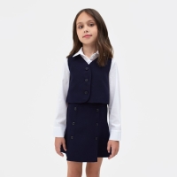 Жилет для девочки MINAKU, цвет синий, рост 128 см Жилет для девочки MINAKU, цвет синий, рост 128 см