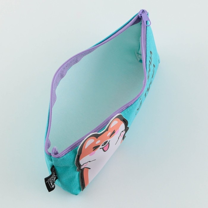 Пенал школьный текстильный &laquo;1 сентября: Нету сил&raquo; Корги, 19 х 8 х 3 см