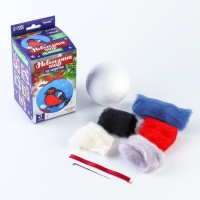 Валяние из шерсти на новый год. Ёлочная игрушка своими руками &laquo;Снегирь на ветке&raquo;, новогодний набор для творчества