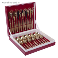 Набор столовый &laquo;Уралочка&raquo;, 24 предмета, толщина 2 мм, декоративное покрытие, МИКС