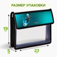 Папка для тетрадей А5 (230 х 190 х 50 мм), с клапаном на липучке, пластик/текстиль, Calligrata, "Аниме футбол" Папка для тетрадей А5 (230 х 190 х 50 мм), с клапаном на липучке, пластик/текстиль, Calligrata, "Аниме футбол"