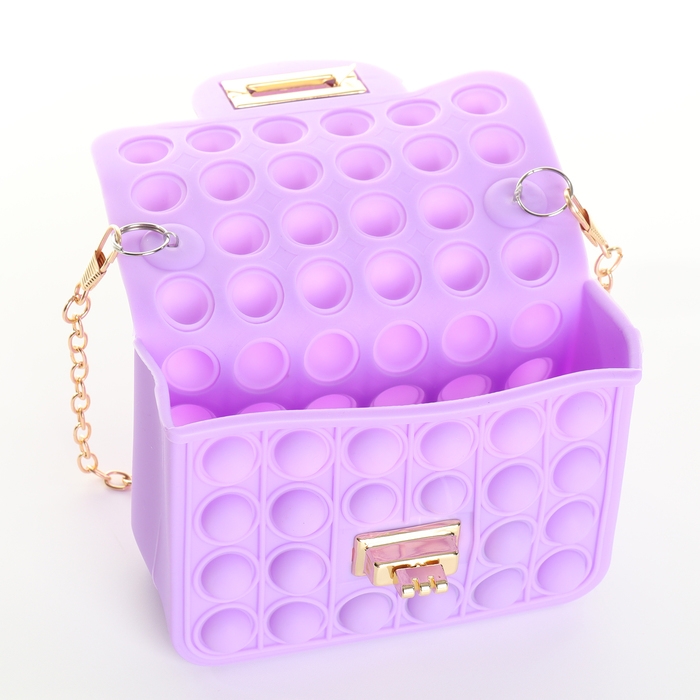 Сумка-мессенджер детская для девочки, pop it, цвет фиолетовый