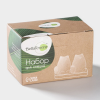 Набор фарфоровый для специй на бамбуковой подставке BellaTenero &laquo;Котики&raquo;, 3 предмета: солонка, перечница, подставка, цвет белый и чёрный