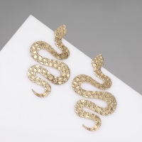Новый год! Символ года 2025! Серьги металл &laquo;Змея&raquo; большая, цвет золото
