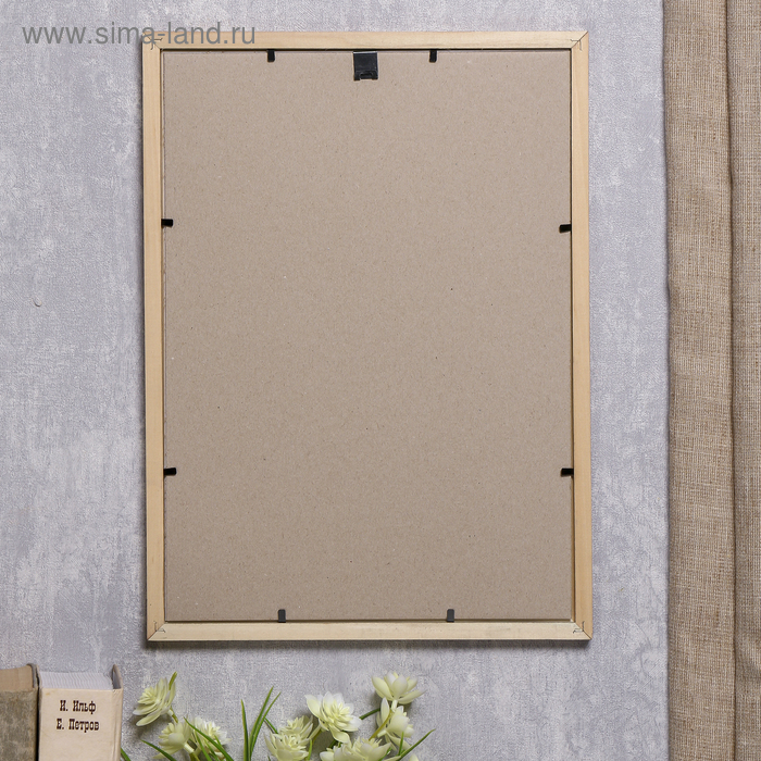 Фоторамка сосна с19 золото 25х35 см (пластиковый экран)