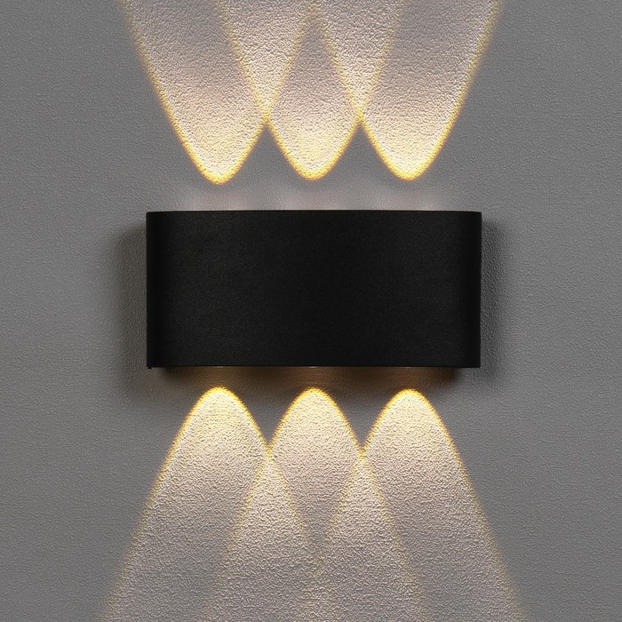 Светильник фасадный &laquo;Полусфера&raquo;, FSD-070, 6 Вт, 3000К, 3 луча, IP65, 220 В, пластик, черный   100842